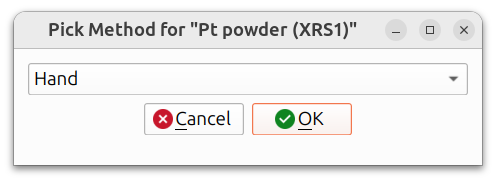 Pick Method Dialog