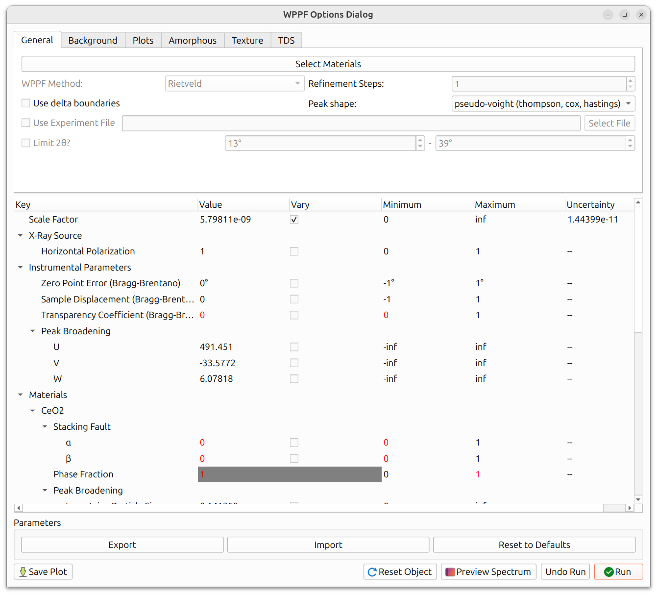 WPPF Options Dialog