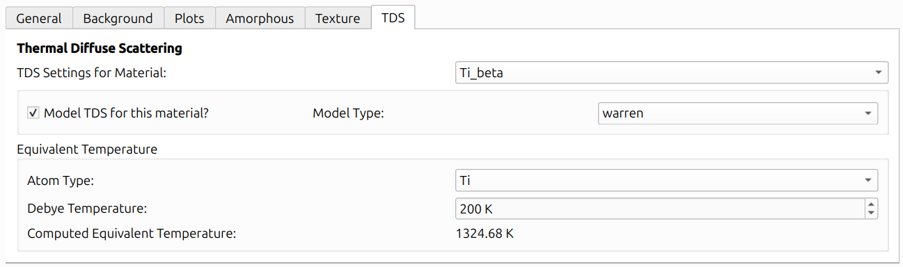 TDS Settings