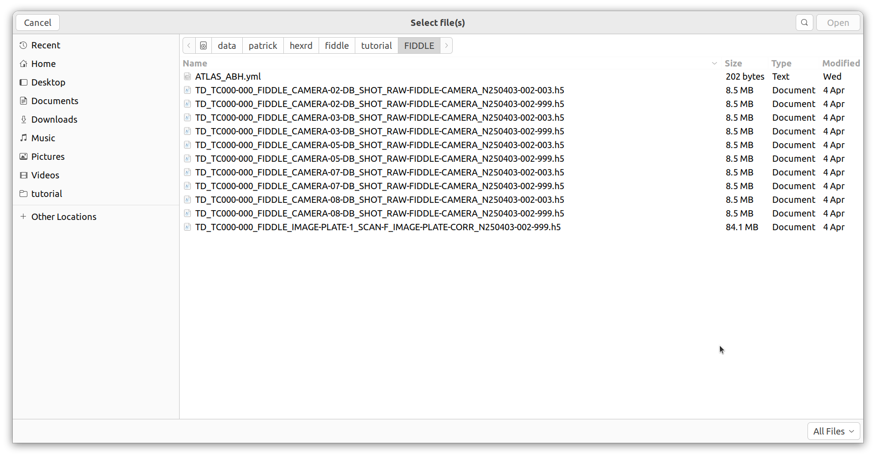 FIDDLE - HEXRDGUI Documentation