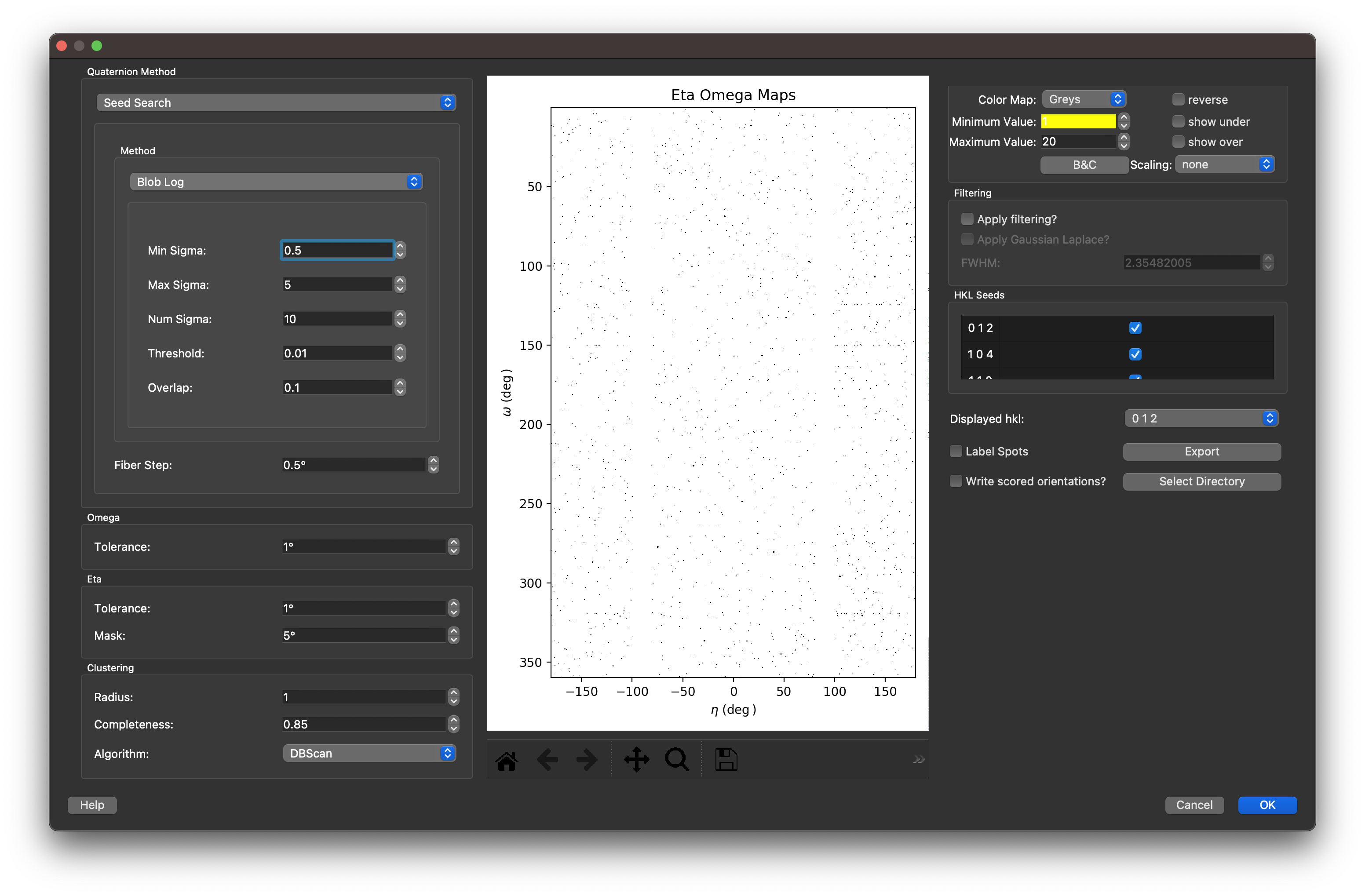Find Orientations Dialog